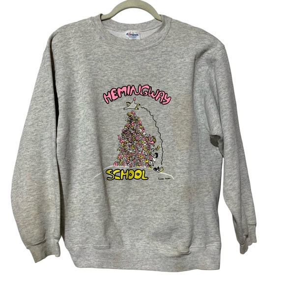 Vintage Tops - Vintage Hemingway School Sweatshirt